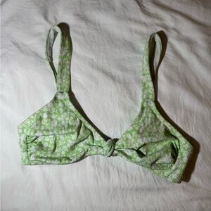 Target Light Green Patterned Bikini Top